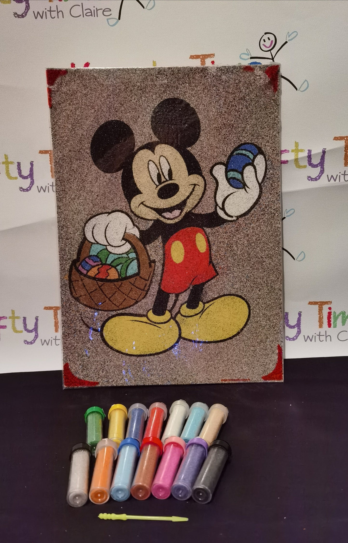 A4 Disney Sandart with Sand (No Black outlines)